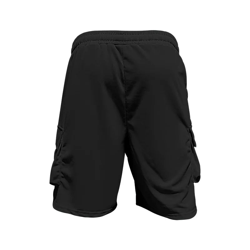 Novo estilo de verão moda camiseta e shorts utilitários conjunto de cor sólida, um terno masculino casual e esportivo