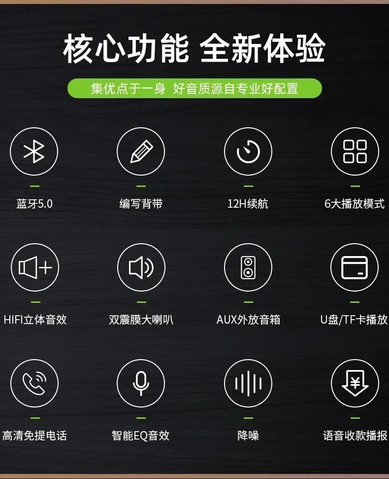 Portátil à prova d100 água 100w de alta potência bluetooth alto-falante rgb luz colorida sem fio subwoofer 360 estéreo surround tws fm boom box