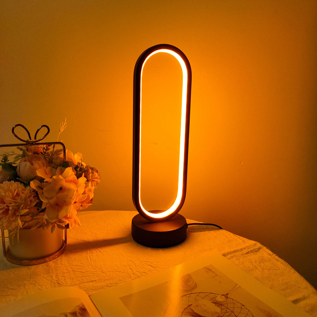 1pc lâmpada quarto anel lâmpada sala de estar três cores escurecimento lâmpada de cabeceira led night light