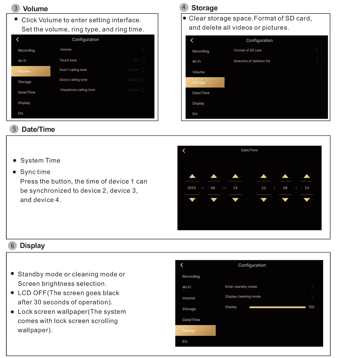 Sistema de intercomunicação de vídeo wi-fi sem fio, campainha de vídeo inteligente 1080p para casa, tela sensível ao toque, cartão 32g, áudio bidirecional, aplicativo tuya, desbloqueio de 4 fios