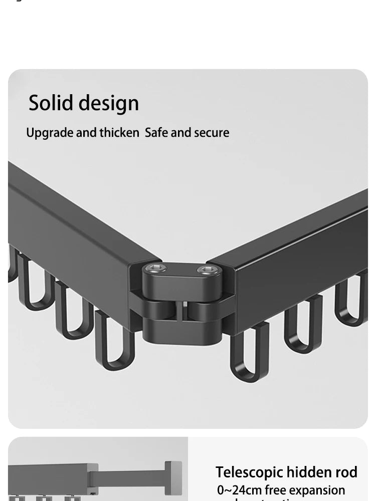 Wall-montado dobrável liga de alumínio roupas secagem Rack Perfeito para Varanda Quarto Cozinha Sala