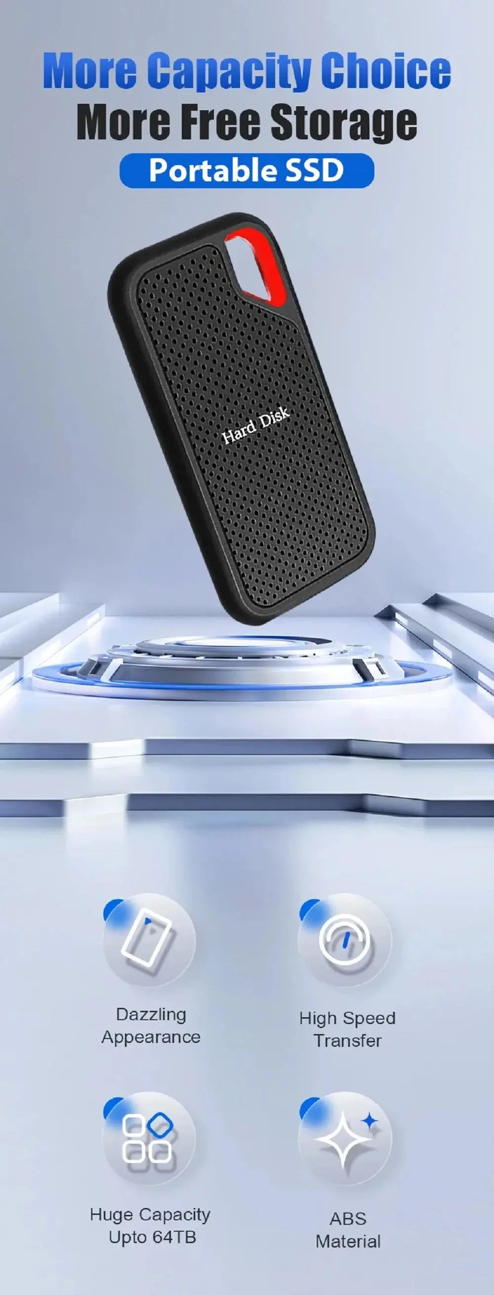 Genuíno de alta velocidade 1tb/2tb portátil ssd 4tb disco rígido externo 256tb usb3.2 tipo-c unidade de estado sólido para portátil/mac/pc