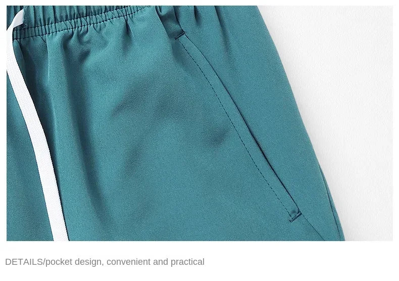 Calções de ginásio dos homens esportes sweatpants bolsos ginásio shorts casuais básicos calças leves correndo jogging praia shorts masculino banho