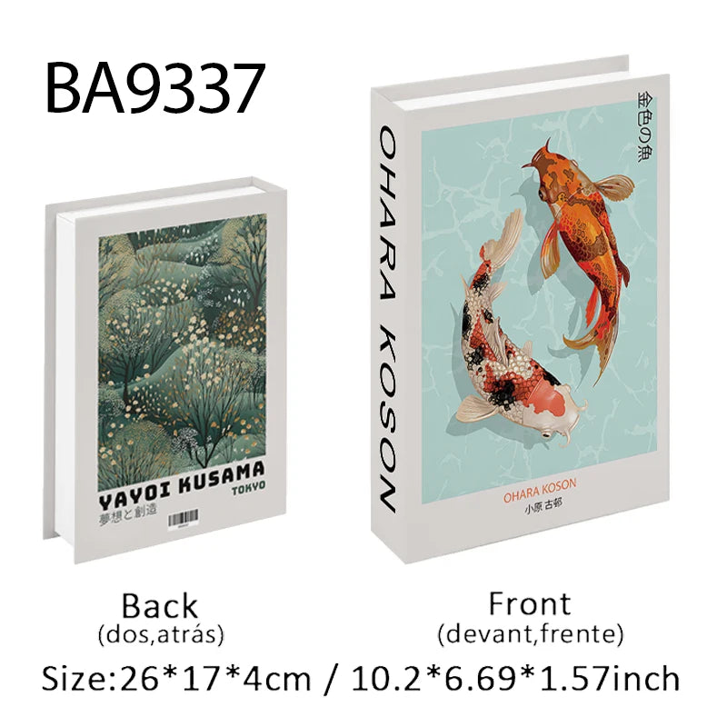 Caixa de armazenamento de livro falso que pode ser aberta, livros decorativos de luxo, mesa de café, ornamento, prateleira de quarto, decoração nórdica de interiores, decoração de casa