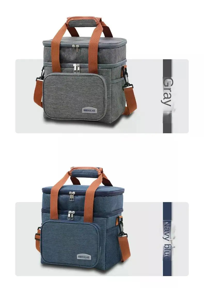 Saco de almoço térmico portátil piquenique alimentos refrigerador sacos caso isolado durável à prova dwaterproof água escritório lancheira alça ombro caixa refrigeração