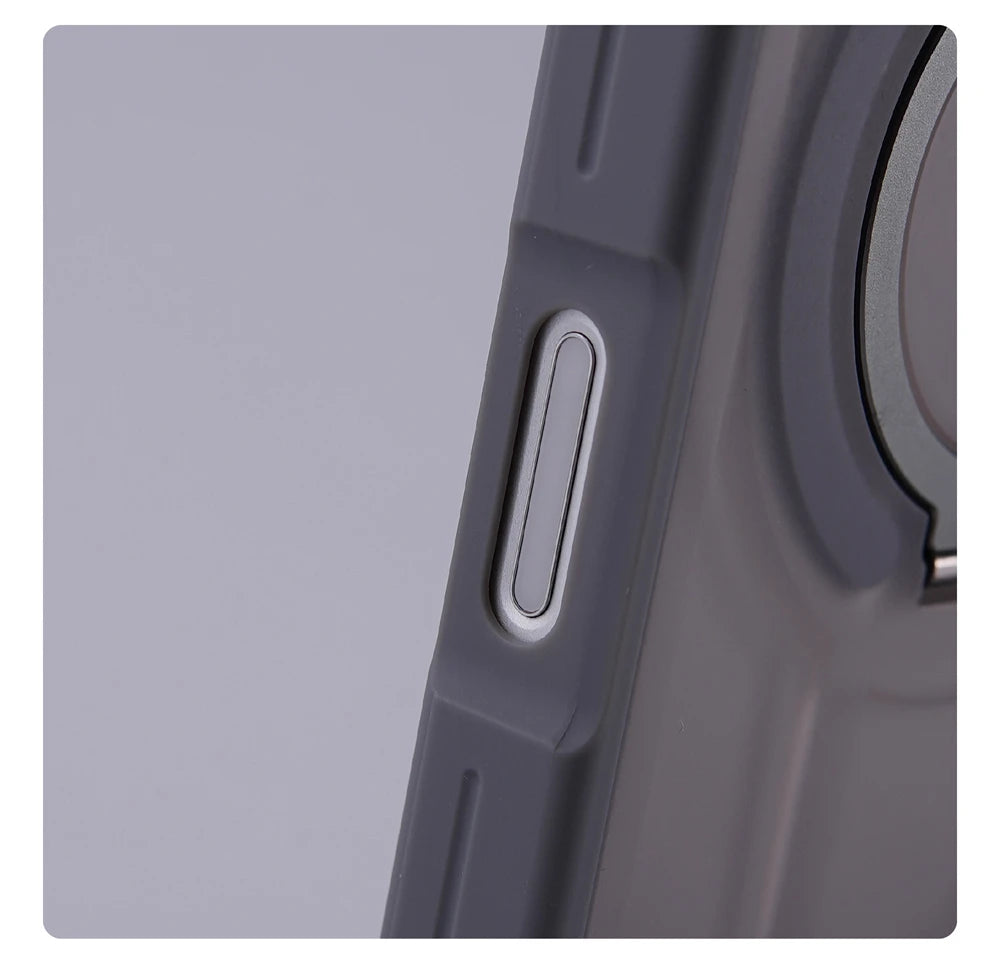 Capa de Telefone Luxuosa com Suporte Magnético Fosco para iPhone 17 Pro Max Air 16 15 14 13 12 Plus para Magsafe, Capa Protetora à Prova de Choque