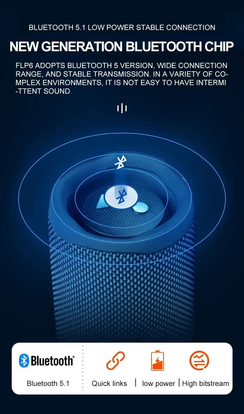 Original jbl flip 6 sem fio bluetooth alto-falante portátil ipx7 à prova dwaterproof água ao ar livre estéreo baixo música faixa com tweeter independente