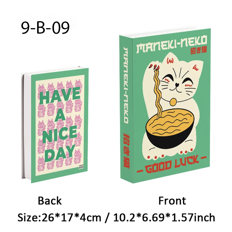 Caixa de armazenamento de livro falso que pode ser aberta, livros decorativos de luxo, mesa de café, ornamento, prateleira de quarto, decoração nórdica de interiores, decoração de casa