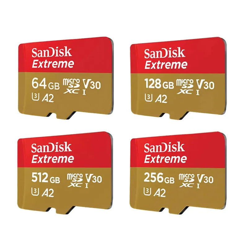 SanDisk Extreme microSDHC microSDXC UHS-I Cards 4K UHD and Full HD video UHS Speed Class 3 (U3) and Video Speed Class 30 (V30)
