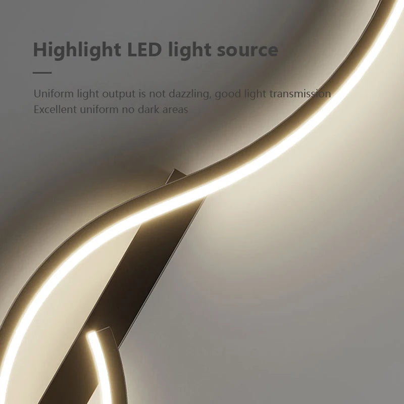 Moderna lâmpada de parede led minimalista luz led quarto cabeceira longa tira arandelas sala estar sofá casa luminária interior