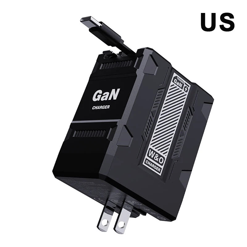 {MX} Carregador inteligente retrátil duplo PD + USB Plugue EUA / Reino Unido / UE 2 em 1 Carregador Gan 20W PD3.0 Carregador de carregamento rápido