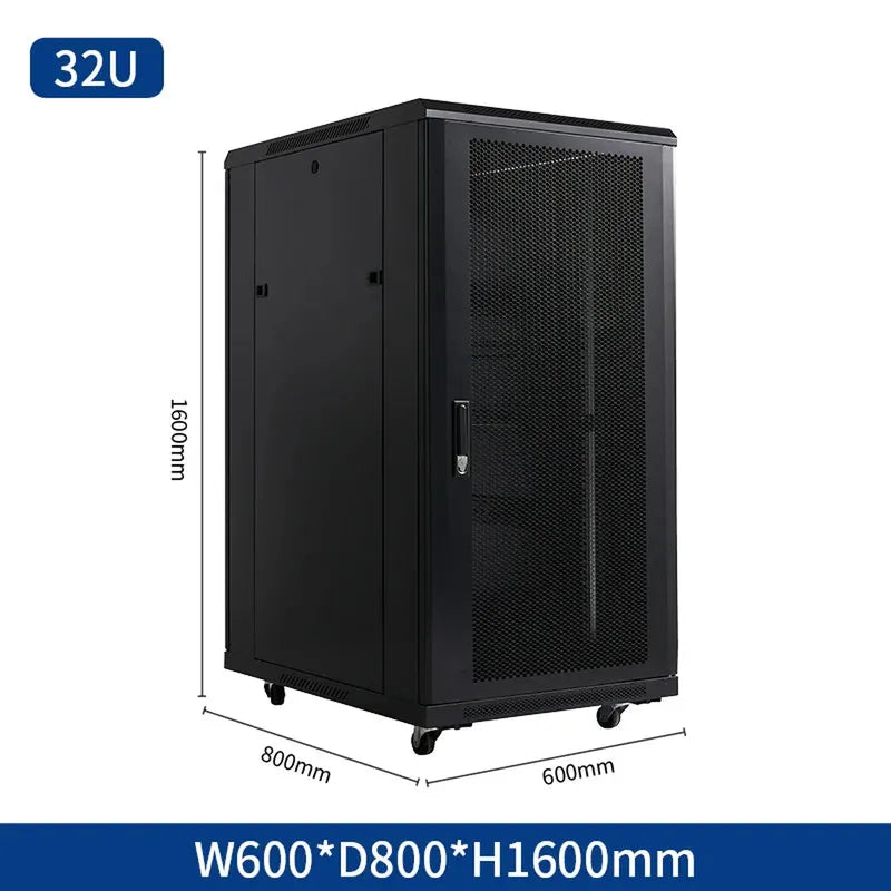 Mobile vertical floor stand 18u 22u 32u 36u network cabinet carriage 19 inch 42u server rack with cooling