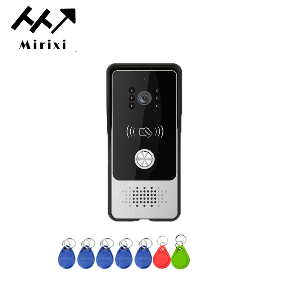 Mirixi 7 Polegada sistema de intercomunicação telefone vídeo porta rfid campainha com câmera desbloquear conversa visão noturna hd para villa apartamento