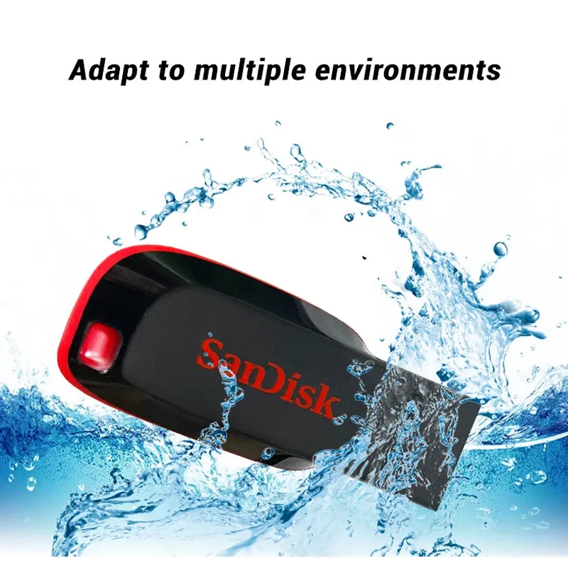 SanDisk USB2.0 FAT32 Cruzer CZ50 Flash Drive Compact Encrypted Flash Memory Stick USB2.0 PenDrive for Desktop Laptop
