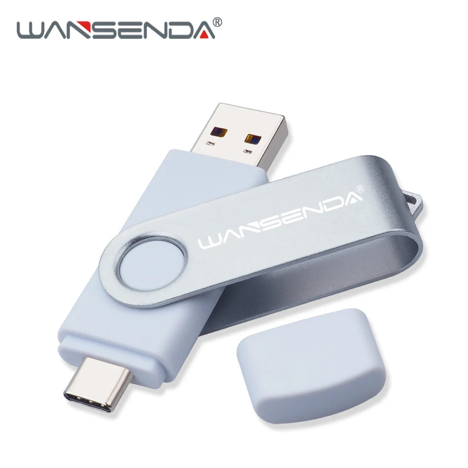 Novo wansenda usb 3.0 tipo c usb flash drive otg pen drive 512gb 256gb 128gb 64gb 32gb 16gb usb vara 2 em 1 pendrive de alta velocidade