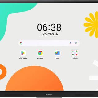 SAMSUNG WAF Series Interactive Display, 65" 4K UHD Touch IR Display, TV Mount XL with Skill Tech SH 666TB TV Stand