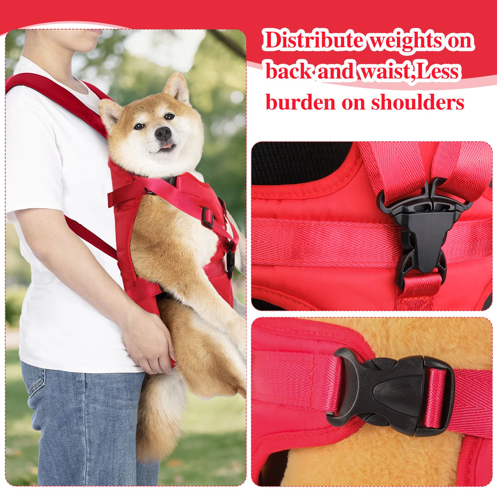 Mochila transportadora frontal para cães, mochila transportadora ajustável para cães, portadores para cães pequenos e gatos, caminhadas, acampamento, viagens