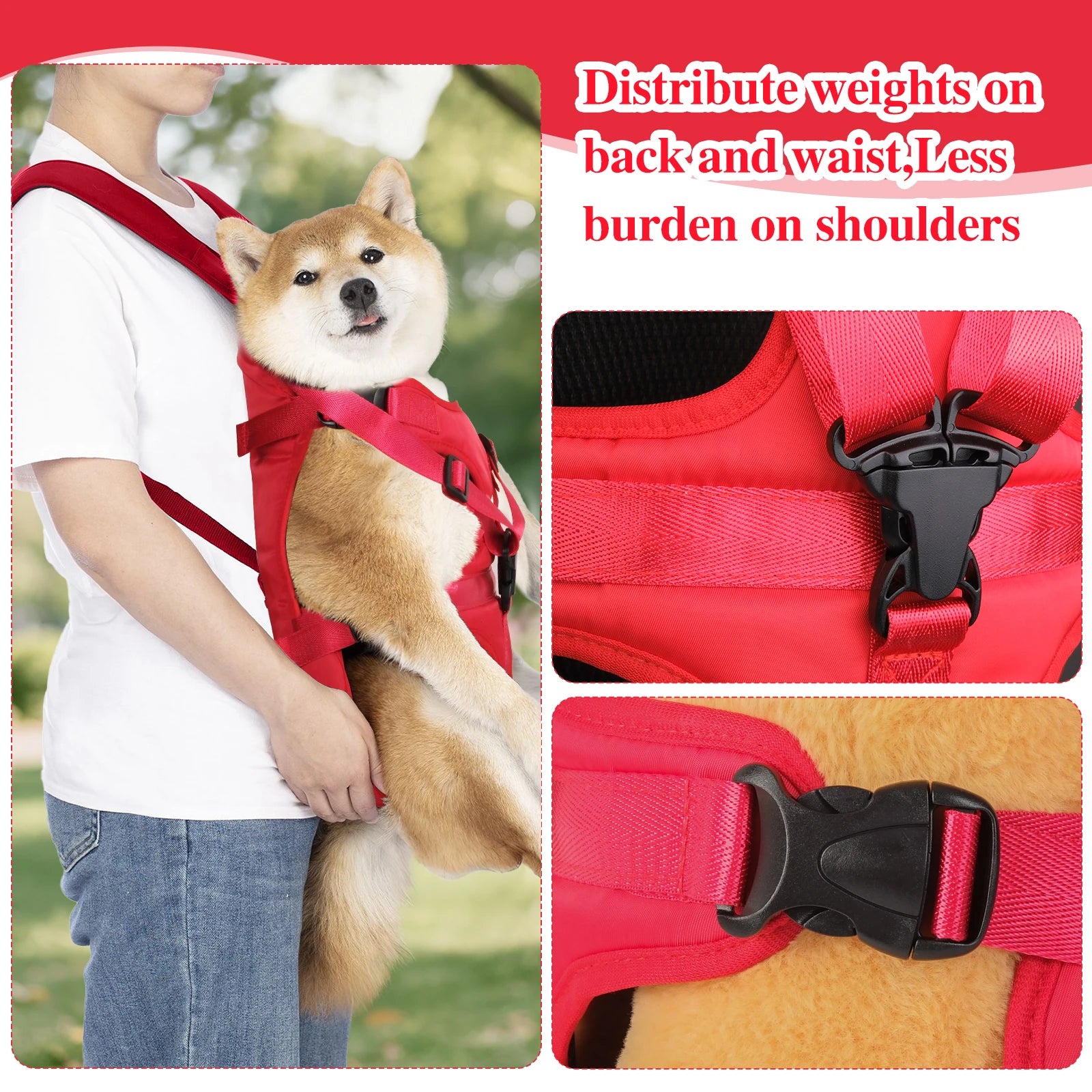 Mochila transportadora frontal para cães, mochila transportadora ajustável para cães, portadores para cães pequenos e gatos, caminhadas, acampamento, viagens