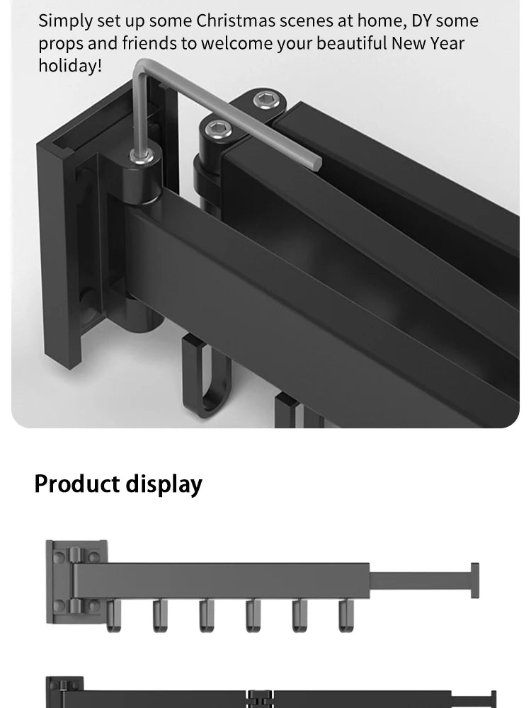Wall-montado dobrável liga de alumínio roupas secagem Rack Perfeito para Varanda Quarto Cozinha Sala