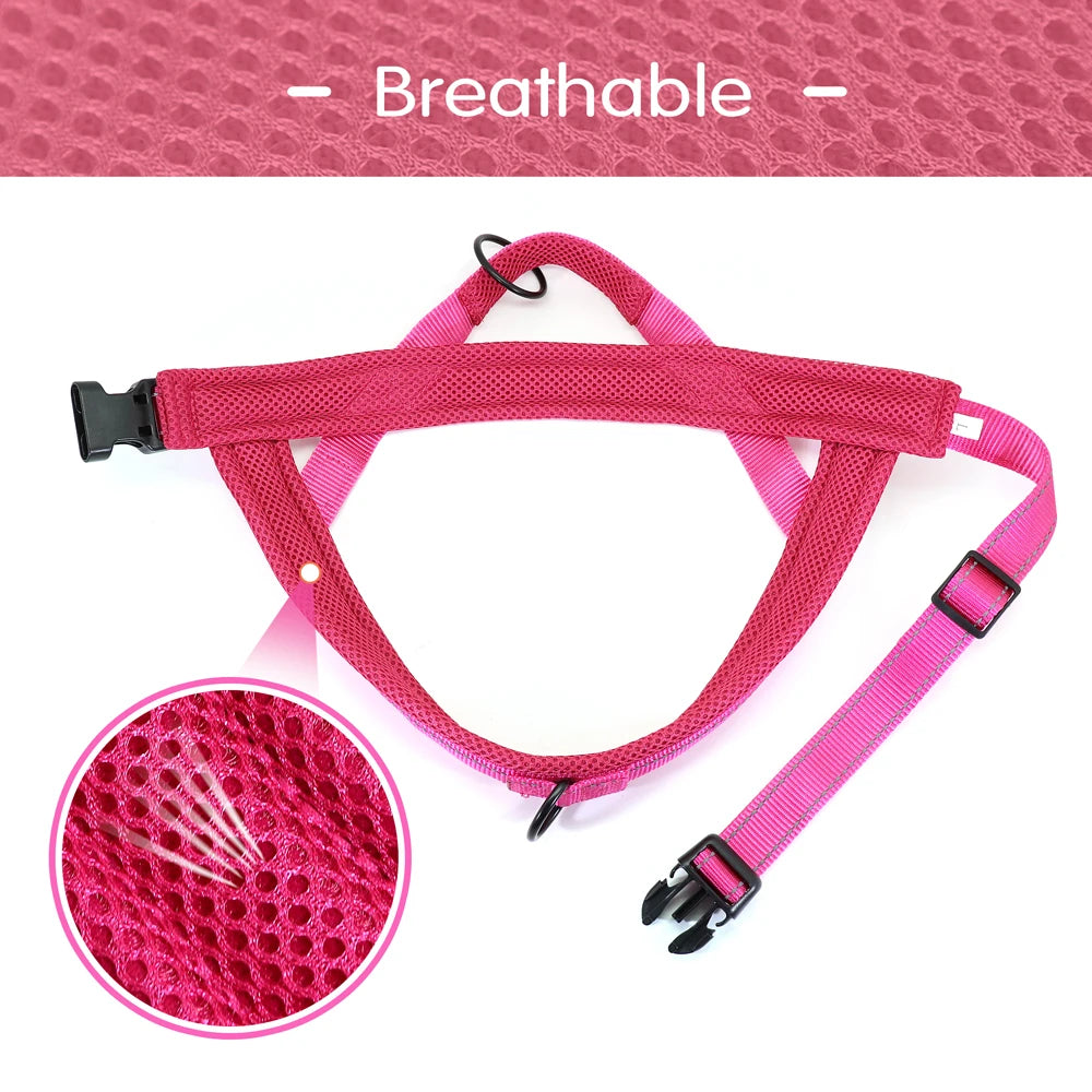 Sem puxar arnês para cães macio acolchoado arnês colete reflexivo pet treinamento arnês durável para cães pequenos médios grandes bulldog