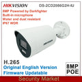 Hikvision original DS-2CD2086G2H-IU substituir DS-2CD2086G2-IU 8MP Darkfighter microfone embutido fixo mini bala câmera de rede