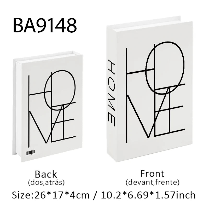 Caixa de armazenamento de livro falso que pode ser aberta, livros decorativos de luxo, mesa de café, ornamento, prateleira de quarto, decoração nórdica de interiores, decoração de casa