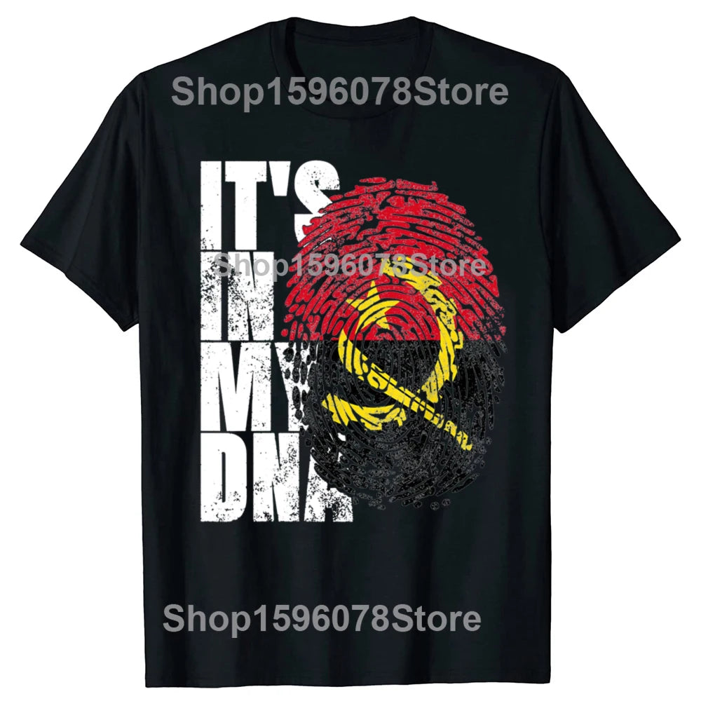 Venda quente orgulhoso bandeira da angola camiseta super angolan herança casual moda solta homem tshirt streetwear harajuku y2k masculino t