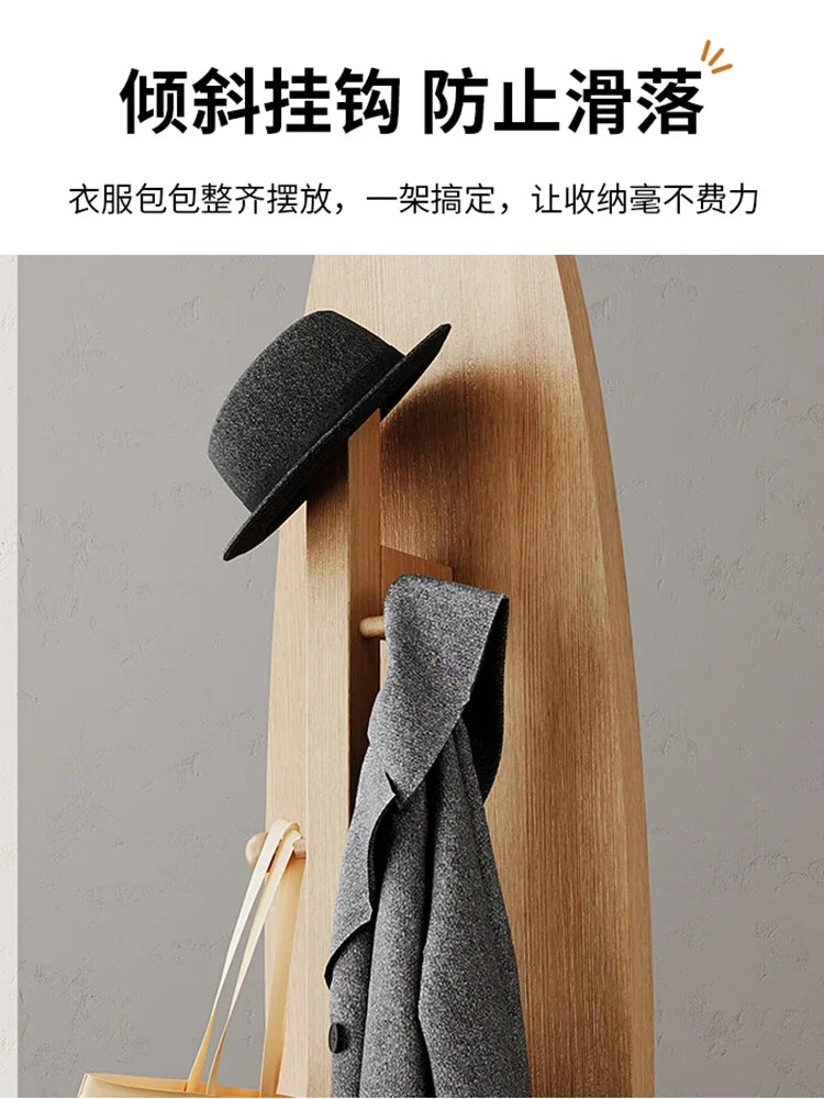 Espelho integrado de corpo inteiro para vestir, espelho de piso, espelho integrado para uso doméstico, sala de estar, móvel e rotativo, cabide grande