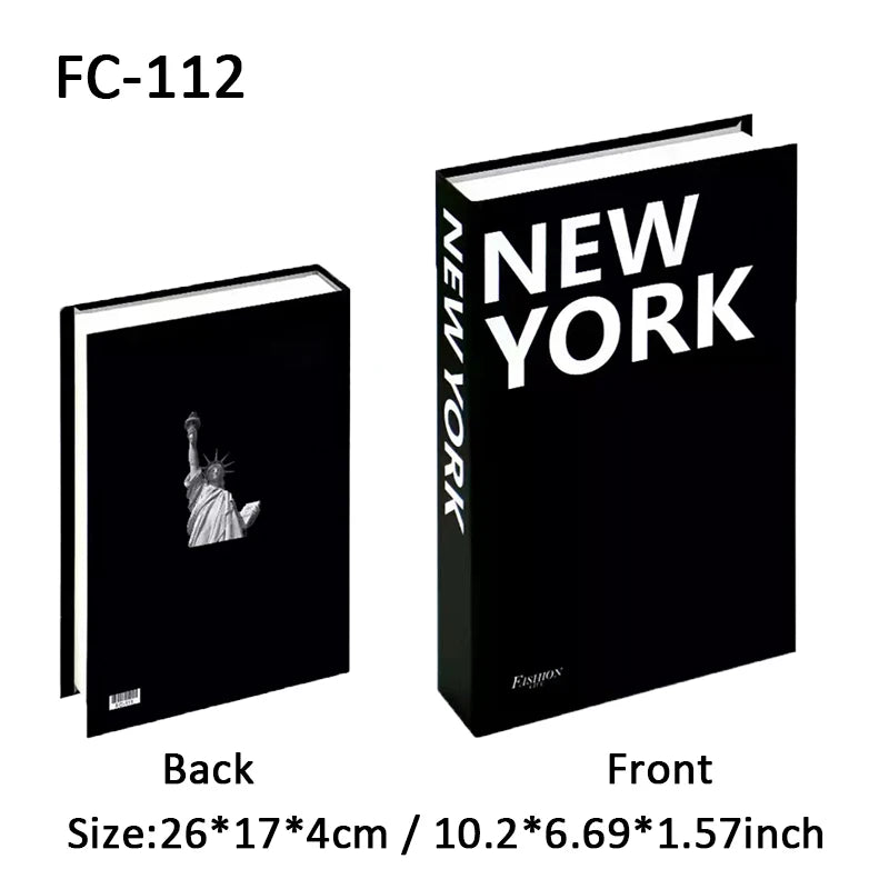 Caixa de armazenamento de livro falso que pode ser aberta, livros decorativos de luxo, mesa de café, ornamento, prateleira de quarto, decoração nórdica de interiores, decoração de casa
