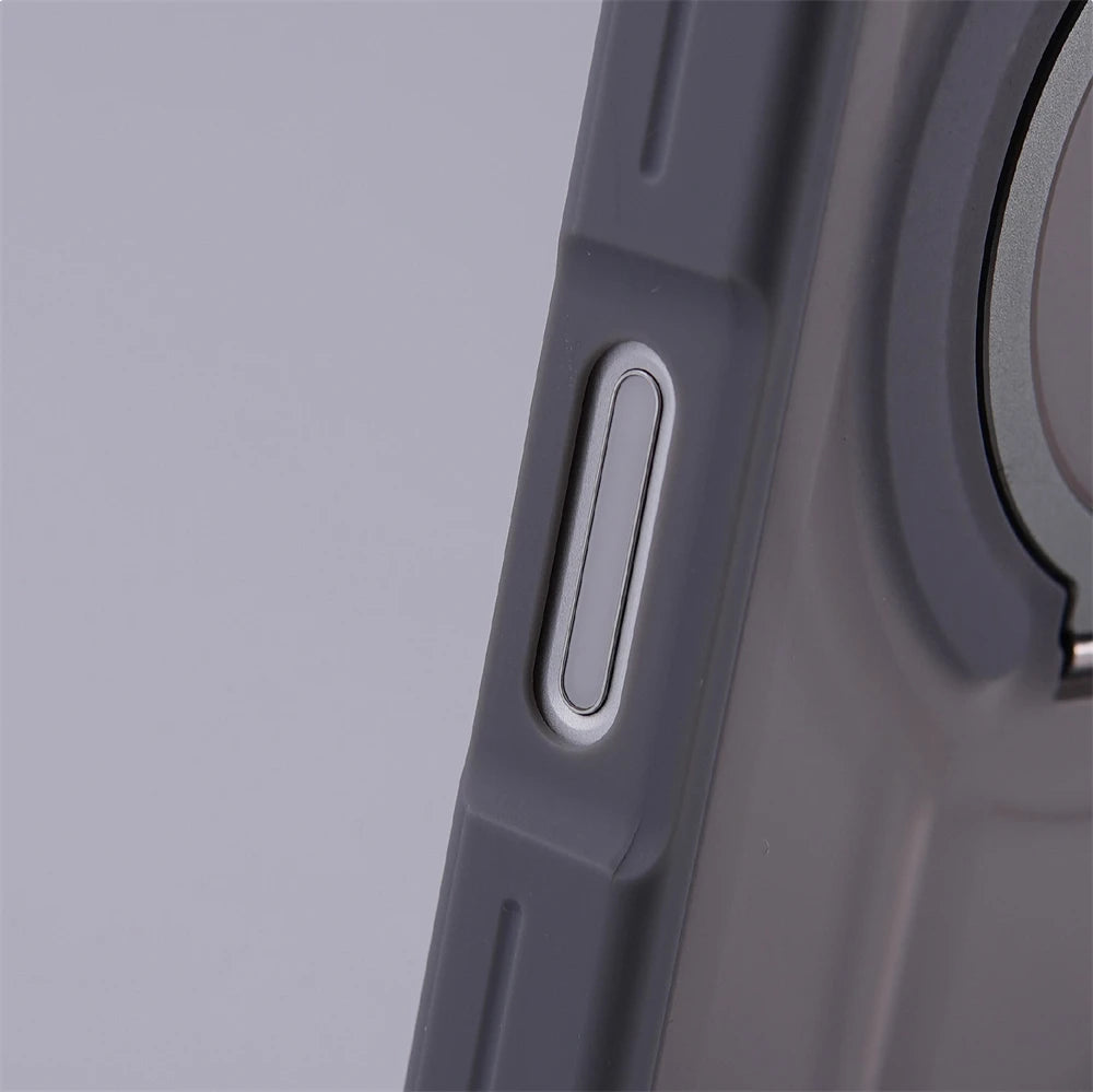 Capa de Telefone Luxuosa com Suporte Magnético Fosco para iPhone 17 Pro Max Air 16 15 14 13 12 Plus para Magsafe, Capa Protetora à Prova de Choque