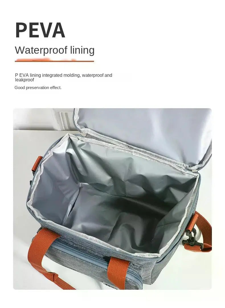 Saco de almoço térmico portátil piquenique alimentos refrigerador sacos caso isolado durável à prova dwaterproof água escritório lancheira alça ombro caixa refrigeração