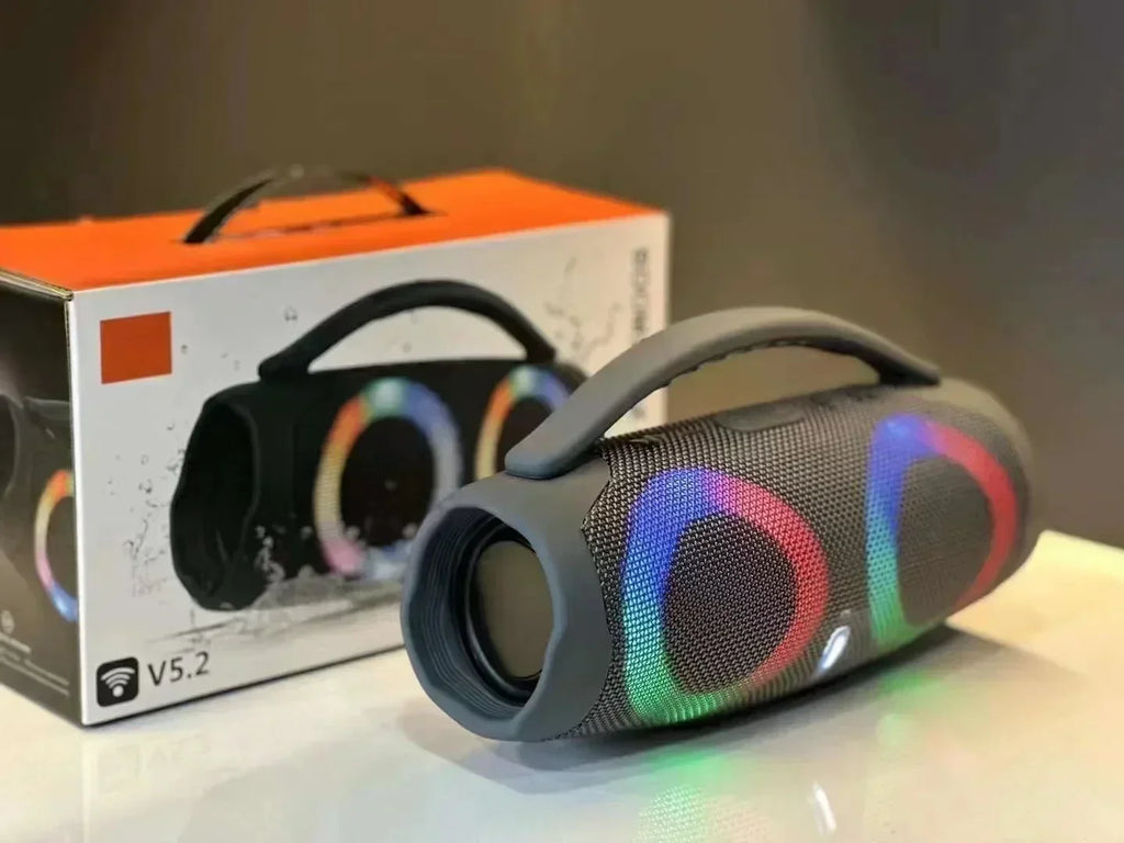 Portátil à prova dwaterproof água 100w de alta potência bluetooth alto-falante rgb luz colorida sem fio subwoofer estéreo surround subwoofer boombox