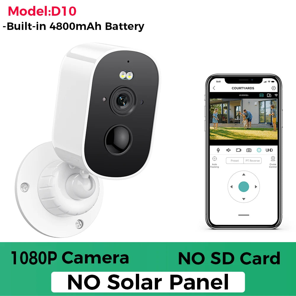 1080p wifi câmera solar ao ar livre sem fio alimentado por bateria bala câmera de segurança pir alarme movimento armazenamento em nuvem áudio em dois sentidos