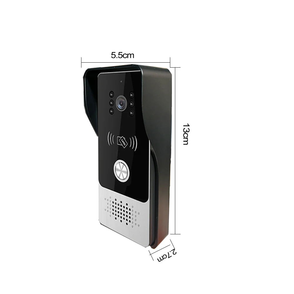 Mirixi 7 Polegada sistema de intercomunicação telefone vídeo porta rfid campainha com câmera desbloquear conversa visão noturna hd para villa apartamento