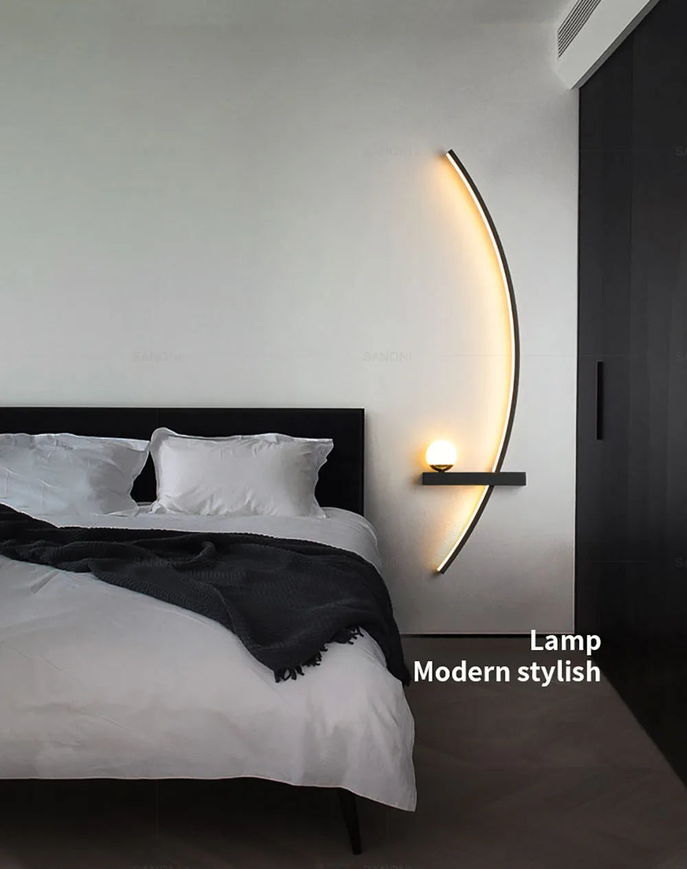 Nordic led lâmpada de parede listras arandela para o quarto cabeceira sala estar estudo escadas decoração casa luminária interior lustre