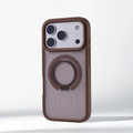 Matte Translucent Magnetic Holder Bumper Case for iPhone 17 Pro Max Air 16 15 14 Plus 13 12 For Magsafe Wireless Charge Cover