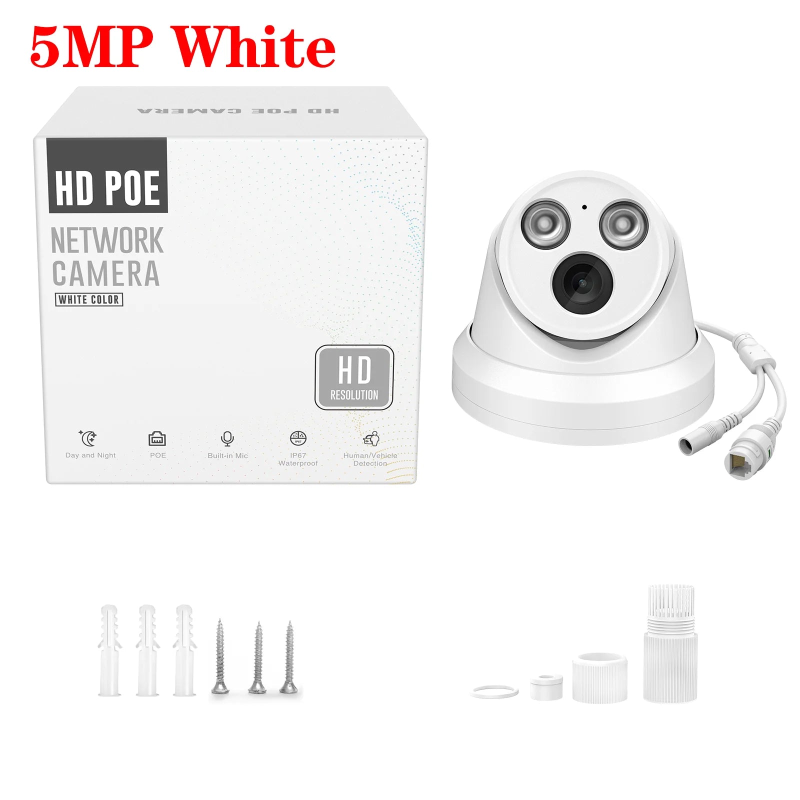 Hikvision compatível 5mp 8mp segurança cor cheia visão noturna câmera ip colorvu poe câmera de vigilância ip67 torre ao ar livre