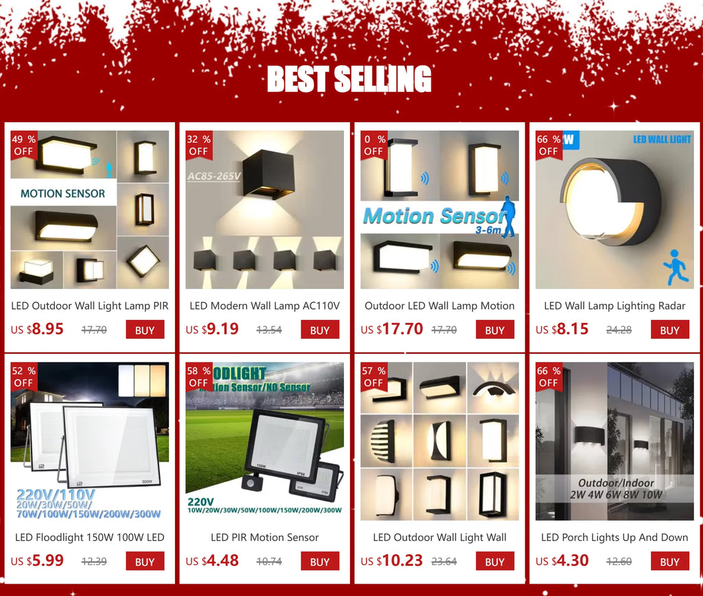Lâmpada de parede led iluminação radar sensor movimento AC85-265V 6/12w branco quente branco frio adequado para decoração casa ao ar livre indoor