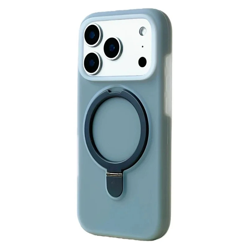 Luxo líquido silicone suporte anel titular magnético para magsafe caso para iphone 17 pro max ar 16 15 14 13 pele amigável capa