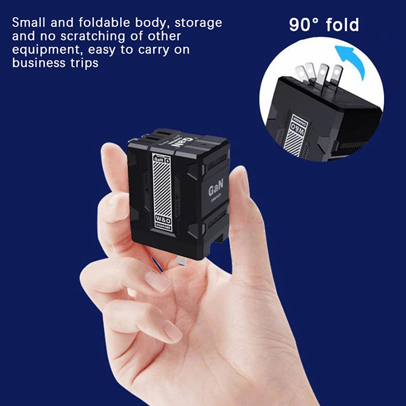 {MX} Carregador inteligente retrátil duplo PD + USB Plugue EUA / Reino Unido / UE 2 em 1 Carregador Gan 20W PD3.0 Carregador de carregamento rápido