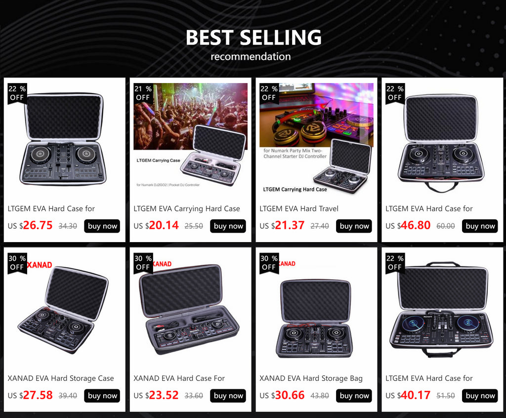 Capa ltgem para pioneiro dj ddj flx4/ddj 400/ddj sb3/ddj sb2 controlador de dj DDJ-RB desempenho caixa de controlador de dj (apenas bolsa)