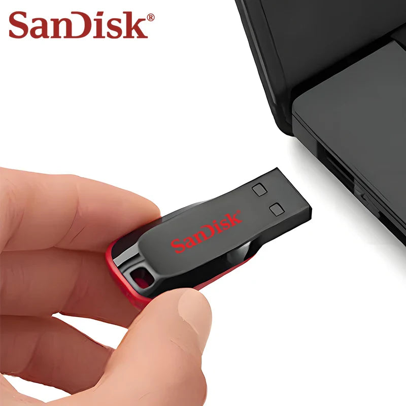 SanDisk USB2.0 FAT32 Cruzer CZ50 Flash Drive Compact Encrypted Flash Memory Stick USB2.0 PenDrive for Desktop Laptop