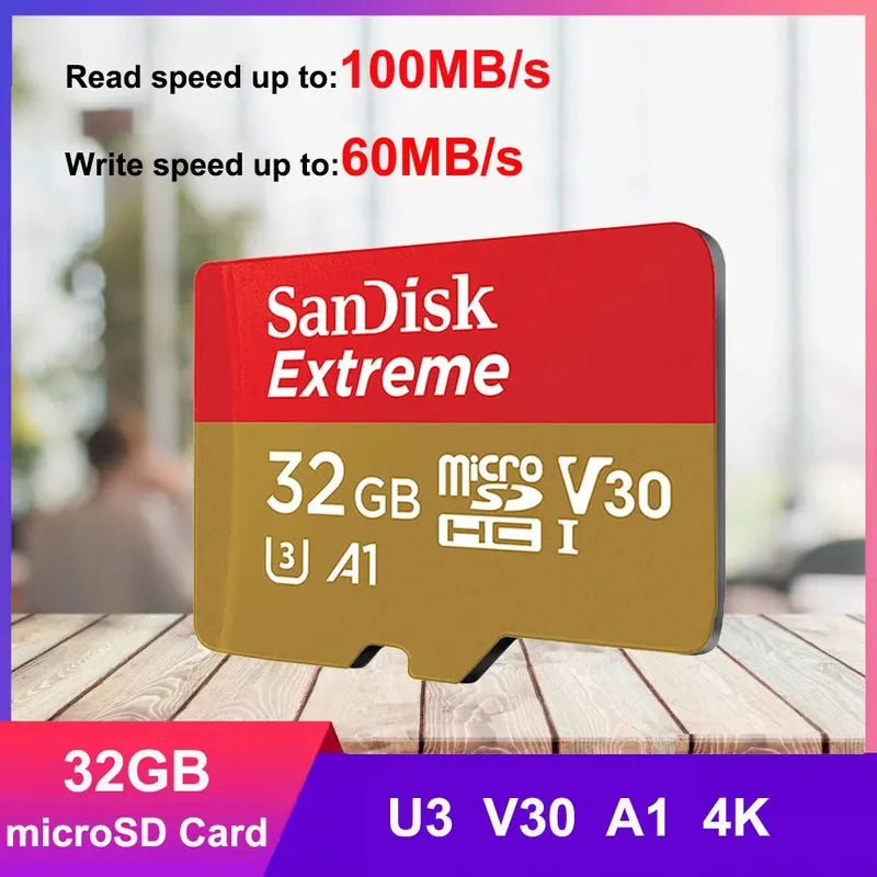SanDisk Extreme microSDHC microSDXC UHS-I Cards 4K UHD and Full HD video UHS Speed Class 3 (U3) and Video Speed Class 30 (V30)