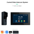 Tuya inteligente 1080p 2 fios visiophone campainha sistema de vídeo porteiro para casa metal porta telefone suporte câmera ip proteção segurança