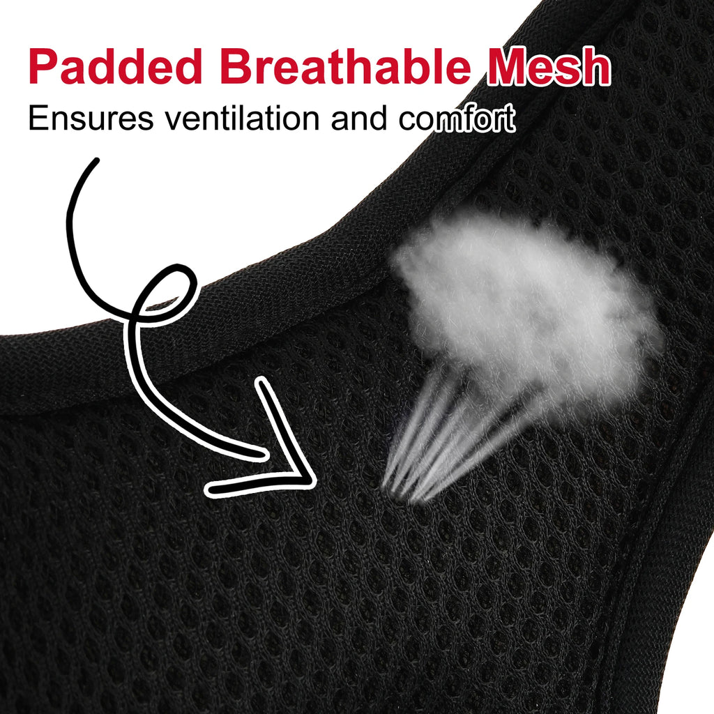 Arnês para cães ajustável de nylon sem puxar colete com remendo para cães 4psc, arnês reflexivo para animais de estimação para cães pequenos, médios e grandes