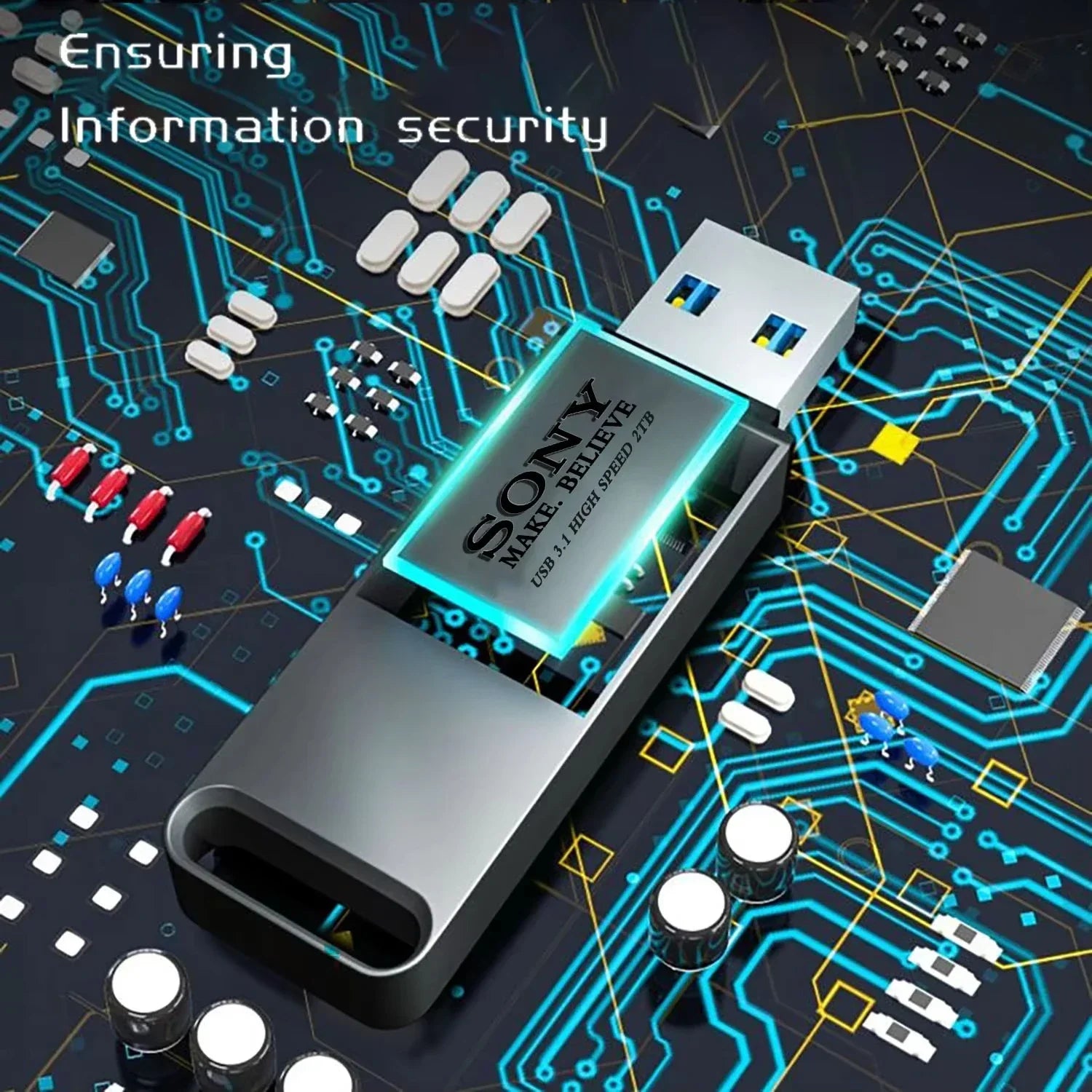 Sony usb 2tb flash pen drive 2 em 1 otg usb 3.1 metal memória vara duplo c pendrive 128gb 256gb 512gb 1tb de armazenamento de alta velocidade de