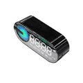 Silencioso sem fio bluetooth alto-falante despertador rgb tws usb led espelho relógio digital fm grande display sala de estar decoração do escritório
