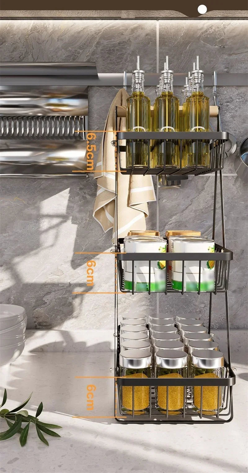 2025 novo portátil ferro cozinha rack de armazenamento multifuncional cesta de frutas multi-camada lanche prateleira de armazenamento