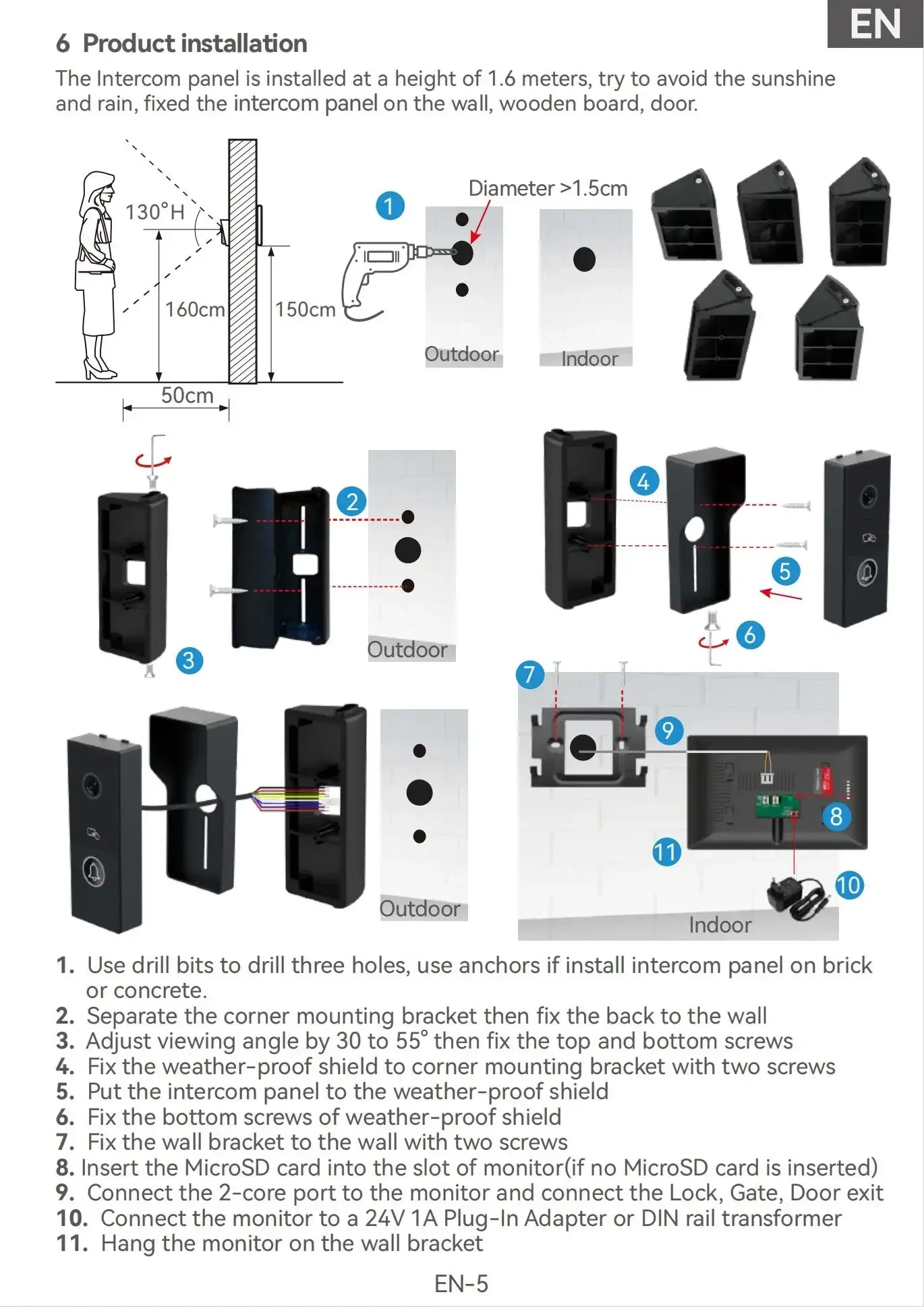 Tuya inteligente 1080p 2 fios visiophone campainha sistema de vídeo porteiro para casa metal porta telefone suporte câmera ip proteção segurança