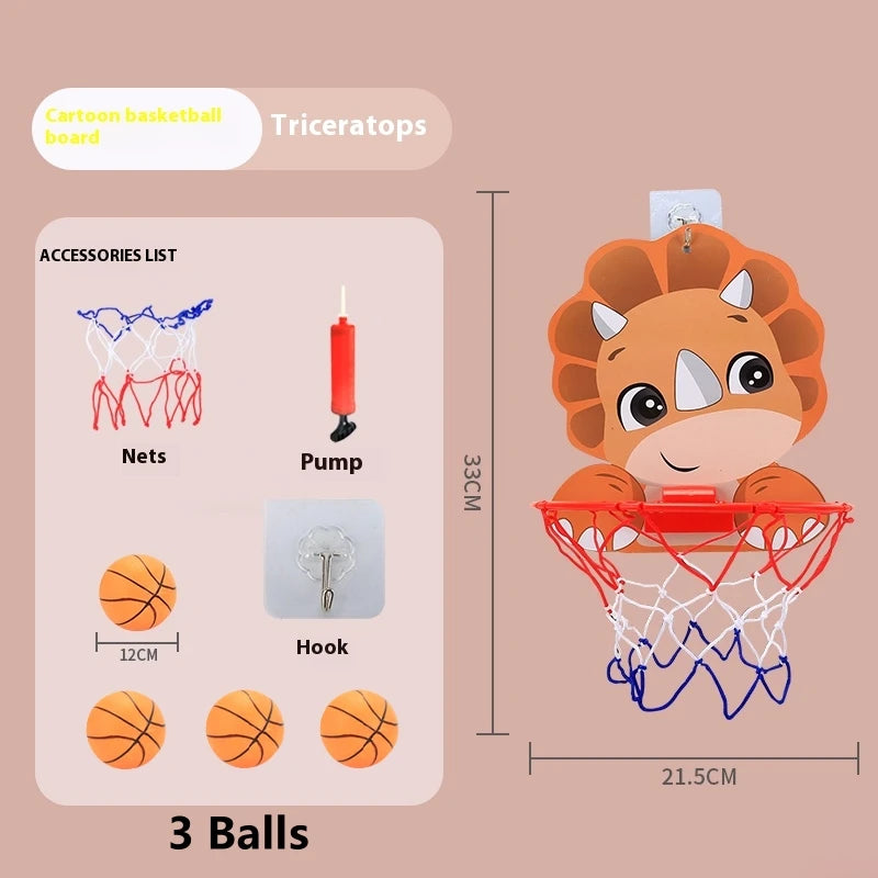 Versão infantil vertical ajustável levantamento rack de basquete ao ar livre casa indoor esportes crtoon rebote pai-filho interacti